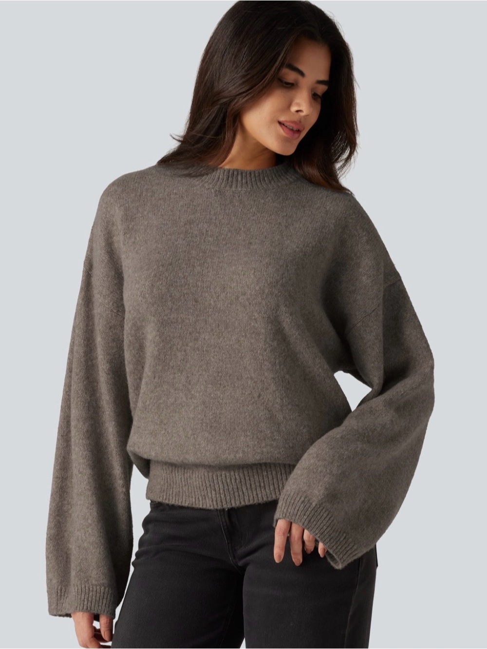 BNWT Stand Collar Long Sleeve Work Sweater
